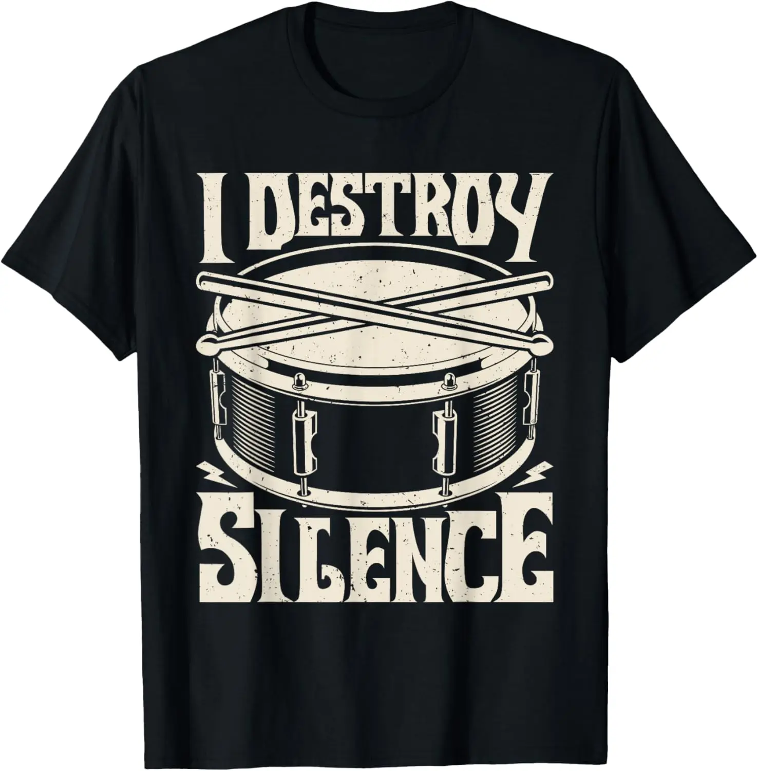 

I Destroy Silence — футболка барабанщика, барабана, барабана, музыканта