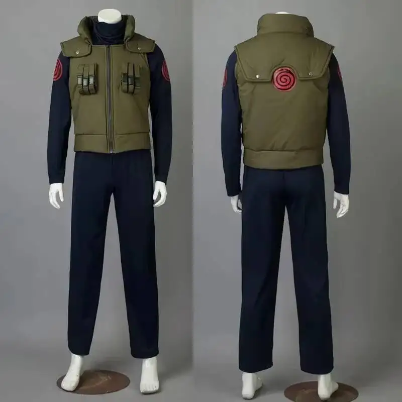 

Cheap Halloween Costumes Anime Hatake Kakashi Cosplay Costume Cool Outfits Vest Shirt Pants Mask Gift For Kids And Adult