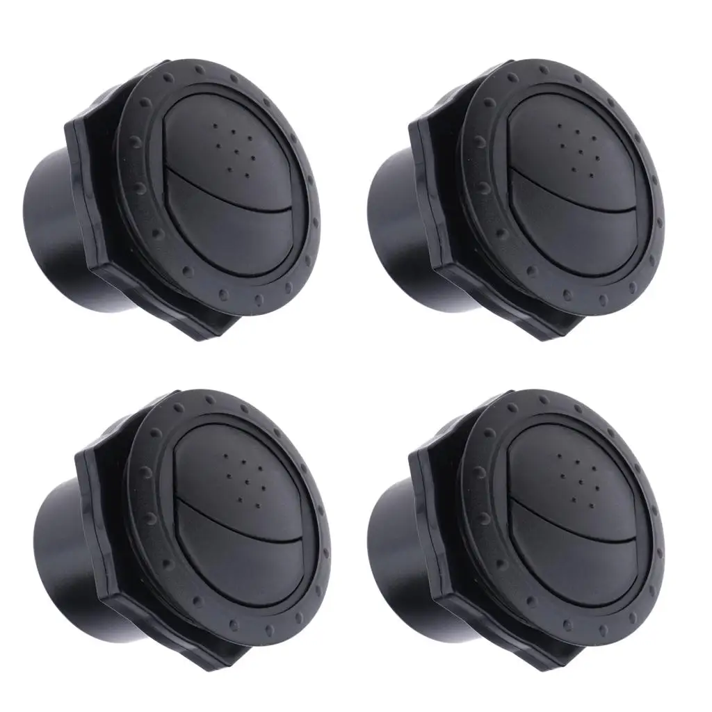 

Pack of 4 Dashboard Air Conditioning Deflector Outlet Vent for Car RV Boats Yacht - Black