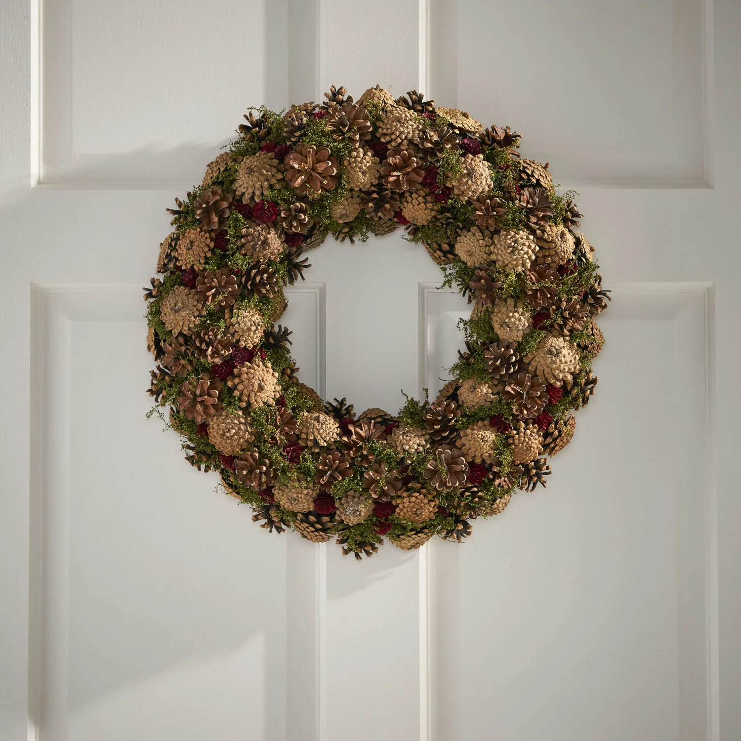 

Pine Cone Wreath - Festive Holiday Home Decor, Handmade Christmas Decoration