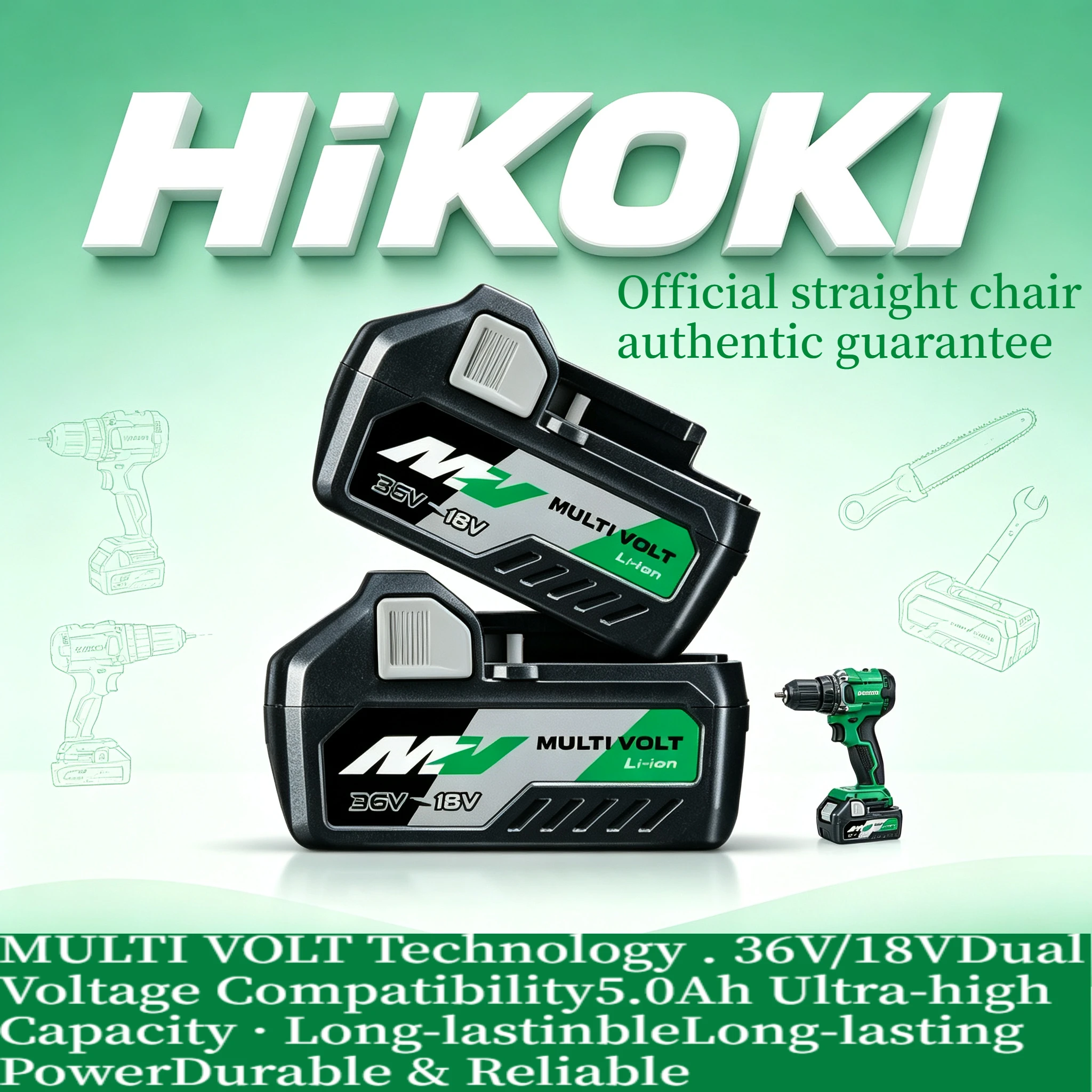 Original Hitachi 5000mAh18VBSL36A high-power and long battery life genuine battery, fully adapted to Hitachi angle grinder.