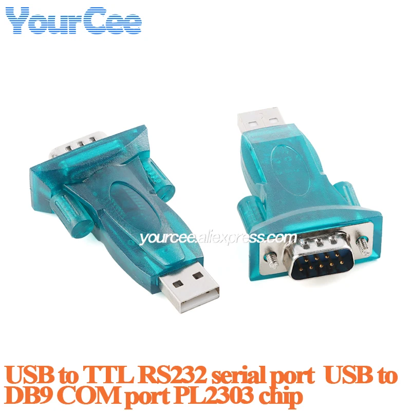 TTL connection conversion Wire USB to RS232 serial port Line Cable DB9 9pin COM port FT232 PL2303 DR9 to DIP Terminal Connector