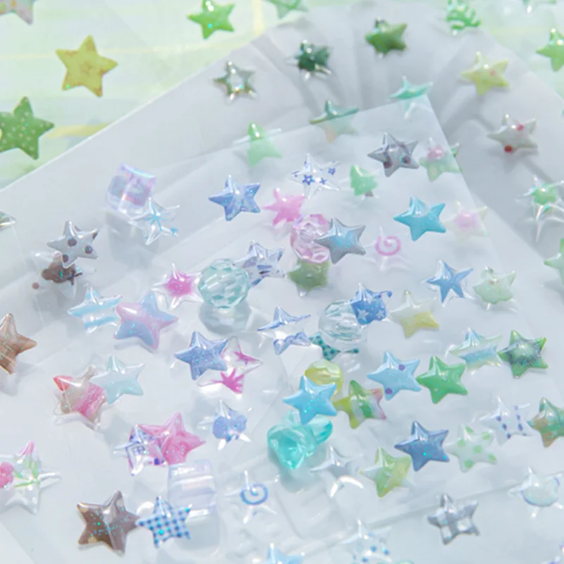 

4 упаковки конфетных декоративных наклеек из смолы серии Star, блестящие наклейки на сладкую тематику для журнала чехла для телефона, поделки Kawaii DIY, Mr. Paper