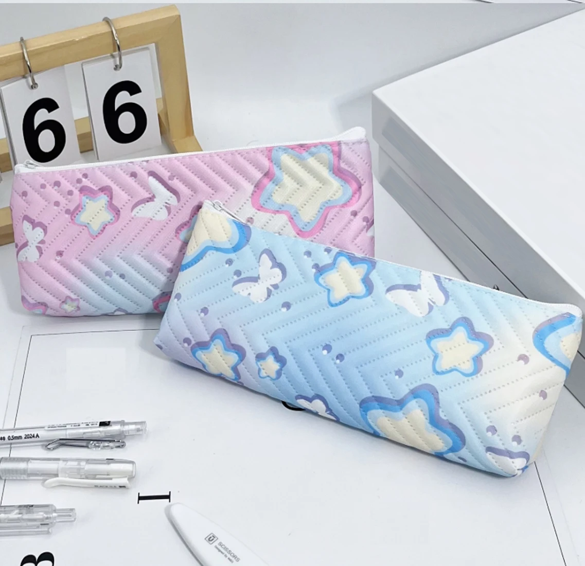 

Small Star Pen Bag Student Stationery Large Capacity Stationery Box Girls' Model Colorful Students' Opening Season