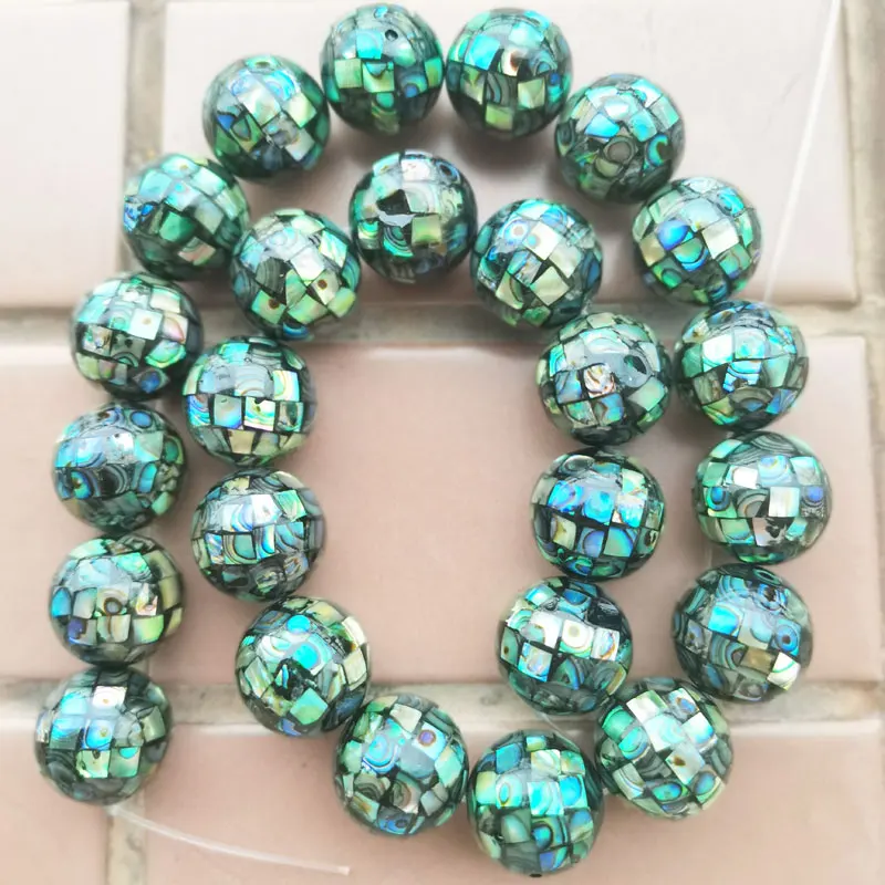 

Fashion Jewelry 8mm; 10mm; 12mm; 14mm 16mm New Zealand Abalone Shell Round Loose Bead G9305