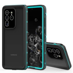 Shellbox PC+TPU transparent Full Coverage Shockproof Dropproof IP68 Professional Waterproof Phone Case For Samsung S21 Ultra S20