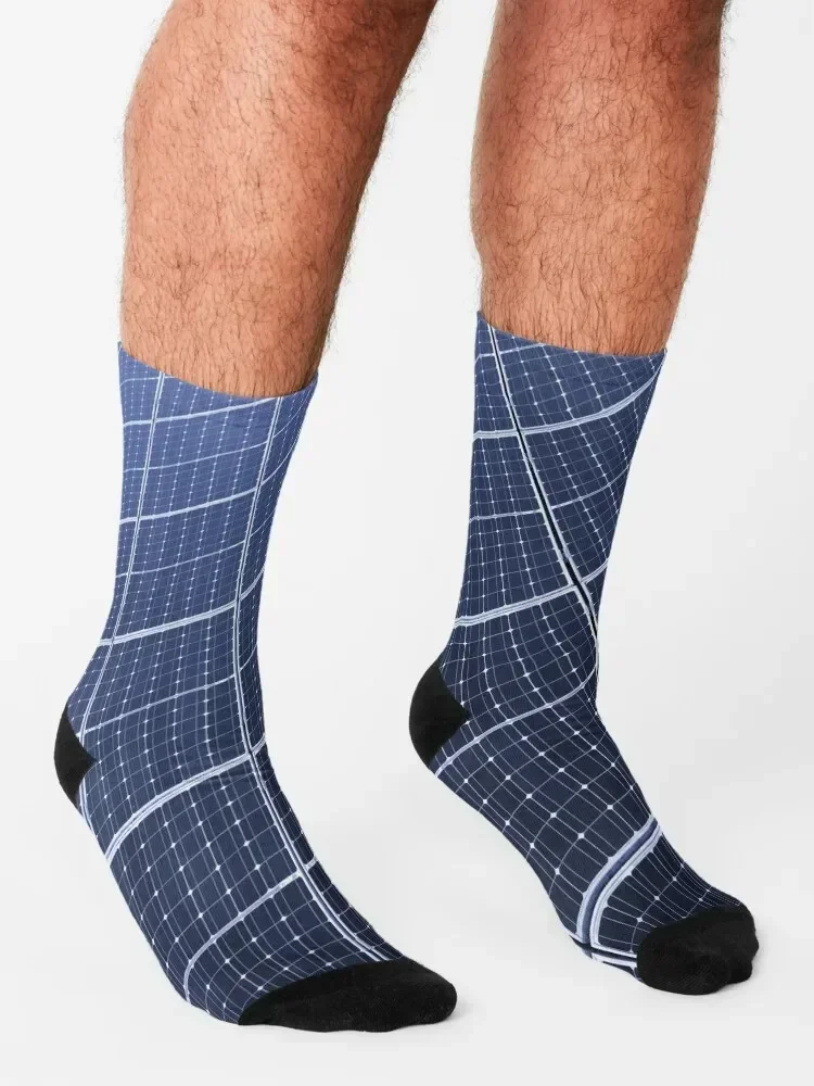 Photovoltaic Cell Solar Panel Pattern Socks funny sock funny gift Women's Socks Men's