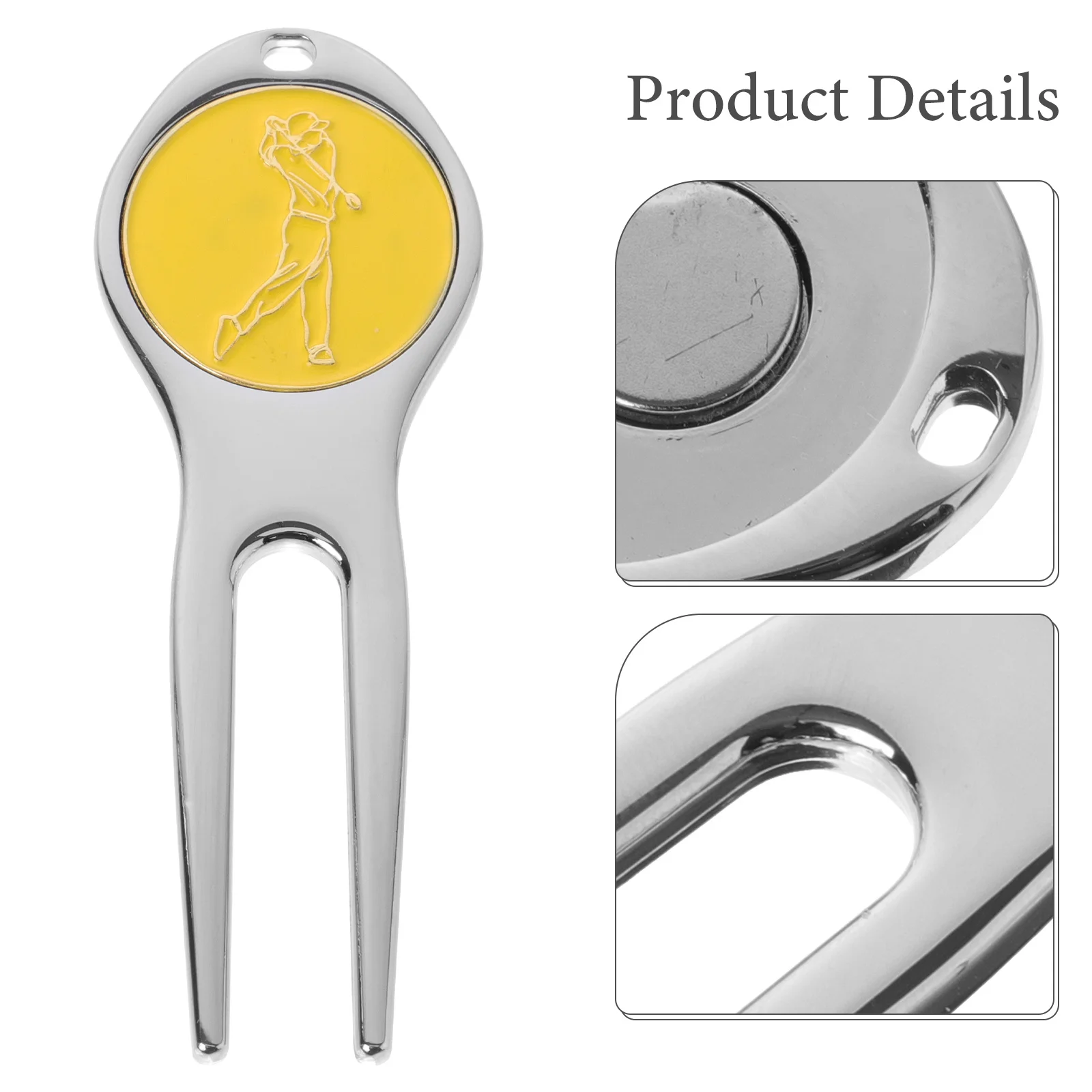 

Fork Professional Metal Repair Tool Portable Fixing Golf Tool Grass Fixing Accessory For Golf Course Practice
