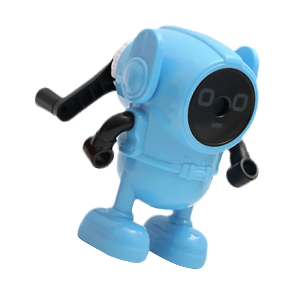 

Cartoon Robot Pencil Sharpener Portable Students Stationery Efficient Tool Lightweight Plastic Material Use