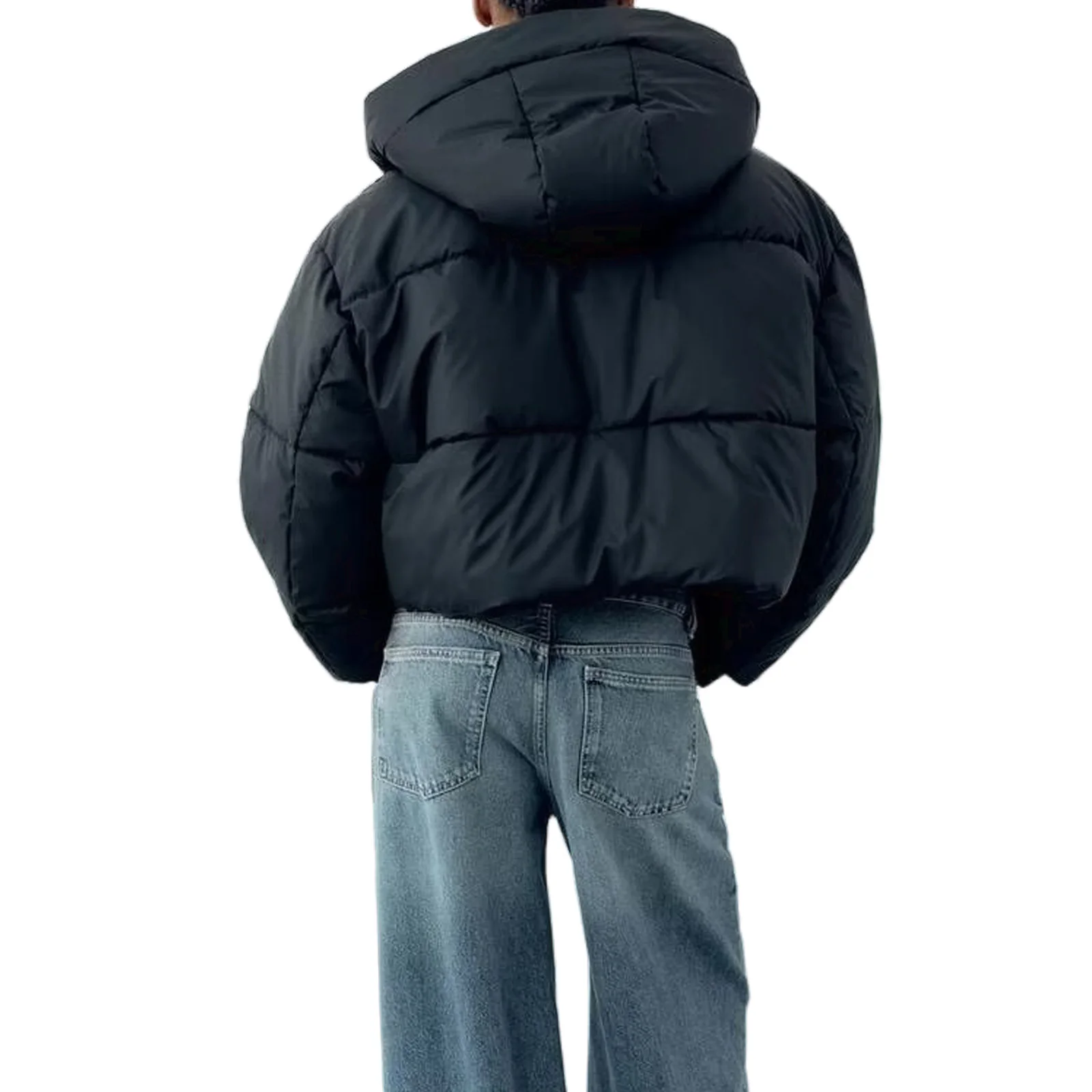 Women\'s Hooded Cotton Jacket Three-Color Optional Pressure micelle Sleeve Design Simple Commuter Leisure everything Long Sle New