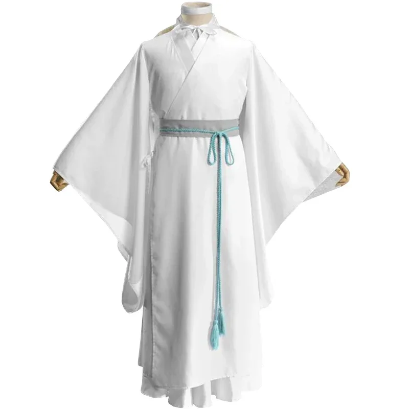 Anime Xie Lian Guan Ci Fu Cosplay Traje para homens e mulheres, trajes brancos de Han Fu, perucas, Halloween Prop, roupas