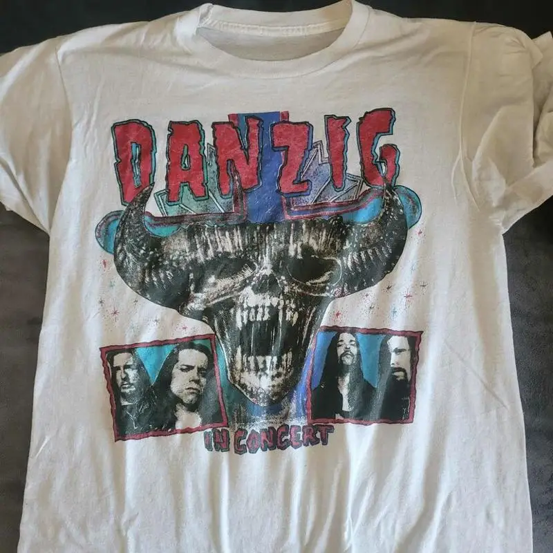 

DANZIG Band In Concert Heavy Cotton White All Size T Shirt For Men PP150