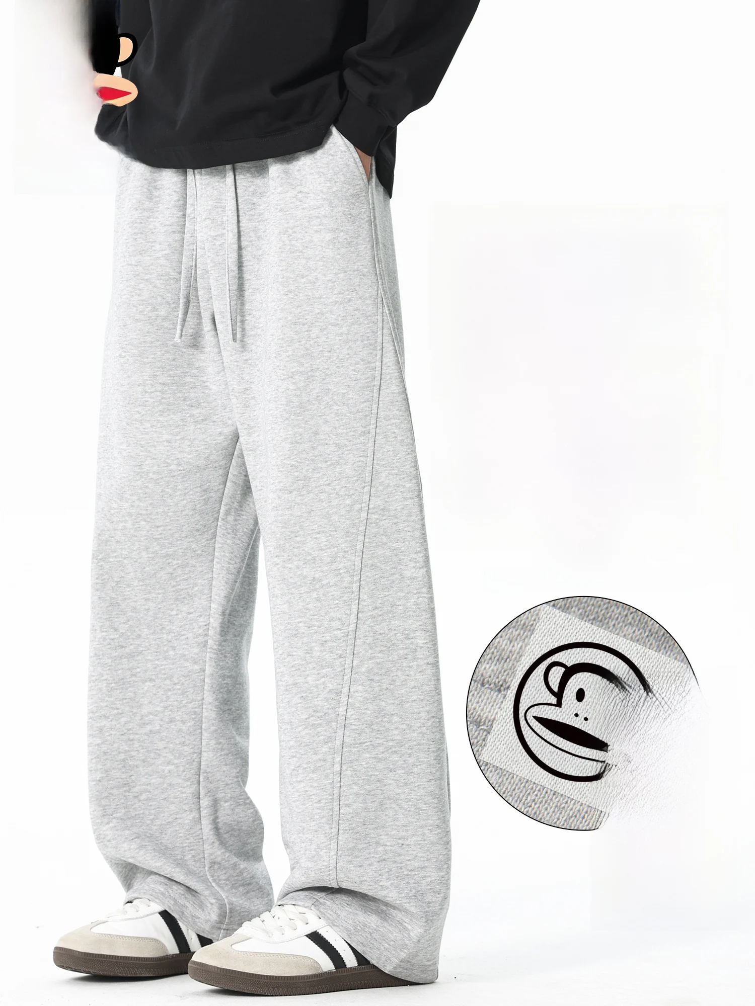 

Мужские повседневные брюки Paul Frank: зимние, на флисовой подкладке, свободные, струящиеся, спортивные штаны в американском стиле, утепленные, для активного отдыха