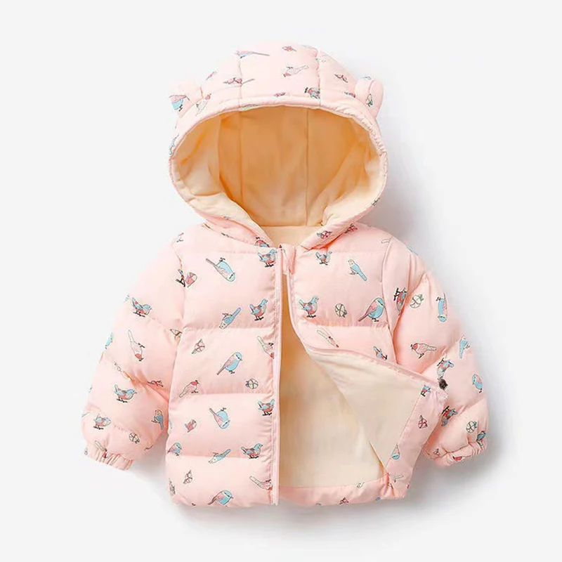 Baby Kids Thicken Plush Coats Children Down Cotton Outerwear Winter Plush Thick Jackets For Infants Boys Girls Cotton Coats