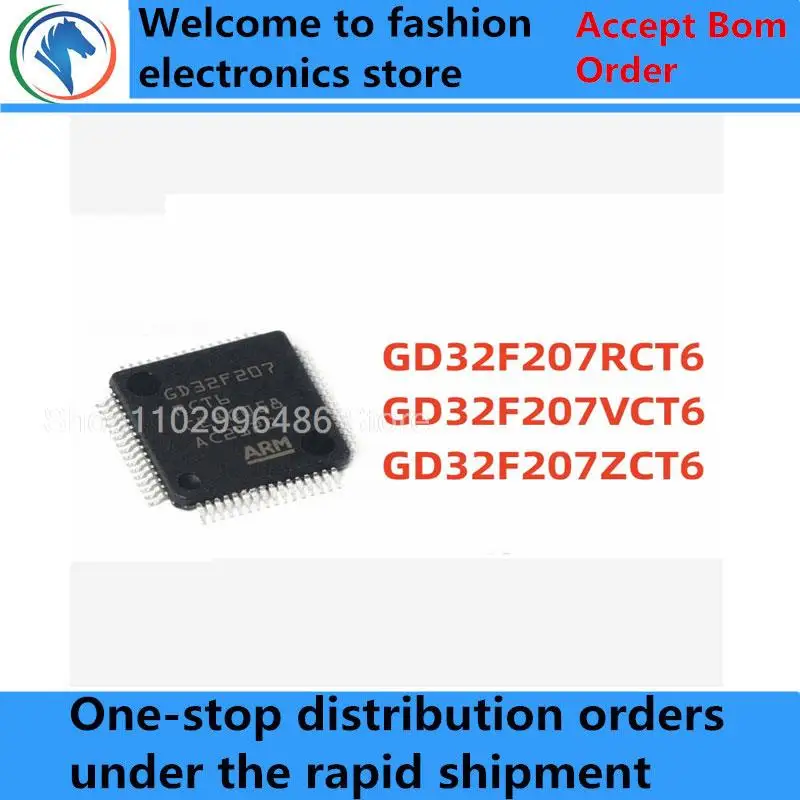 

100% New GD32F207RCT6 LQFP-64 GD32F207VCT6 LQFP-100 GD32F207ZCT6 LQFP-144 Brand new original chips ic