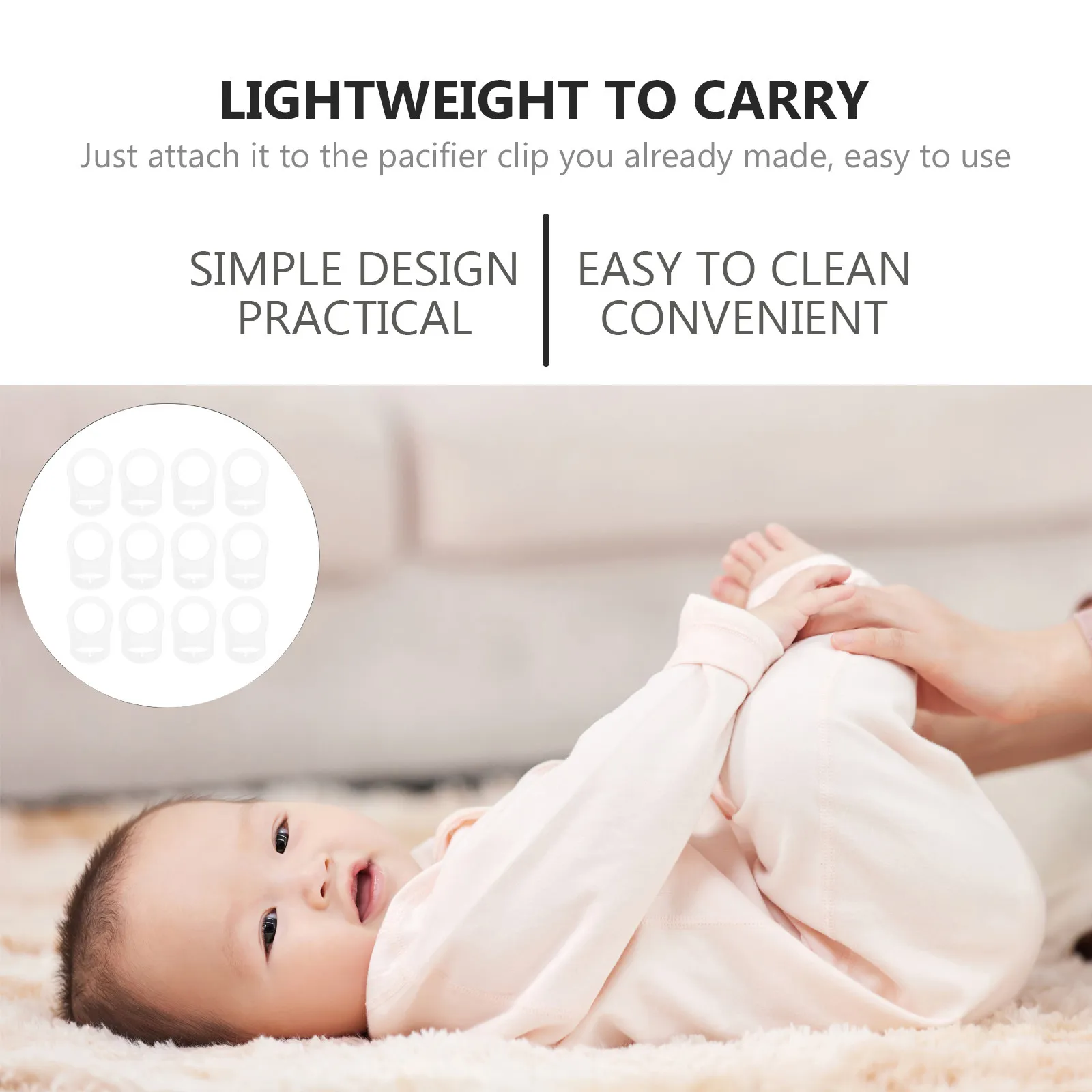 

12 шт. силиконовых колец для детских сосок, мягкие безопасные клипсы-адаптеры для сосок, сменные аксессуары для детских сосок