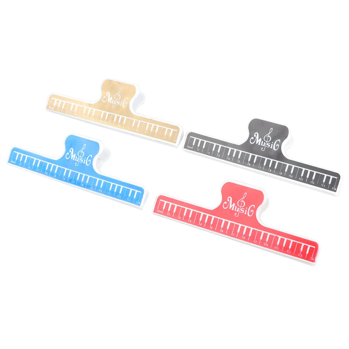 4Pcs Piano Score Clip Music Sheet Holder Book Page Clip for Pianist Musician Reading Practice Studio Home Office Gift in Red
