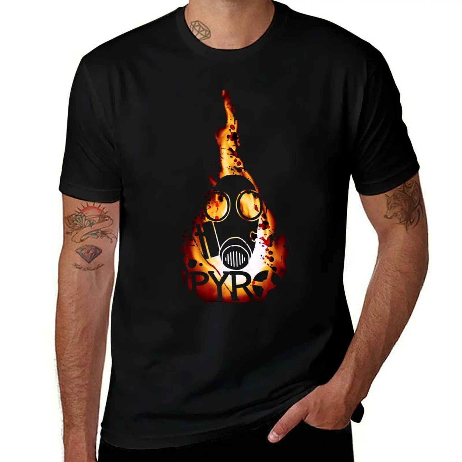 Team Fortress 2 - Pyro T-Shirt Casual Fashion Short Sleeve Cotton T-Shirt