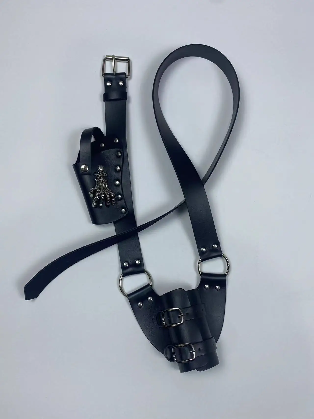 Schultergurt, verstellbar, Schwert, Pistolenhalter, Scheide, Scheide, Frosch, Lederrüstung, Pirat, Halloween, Kostüm, Rapier, mittelalterliches Holster – Detail 3