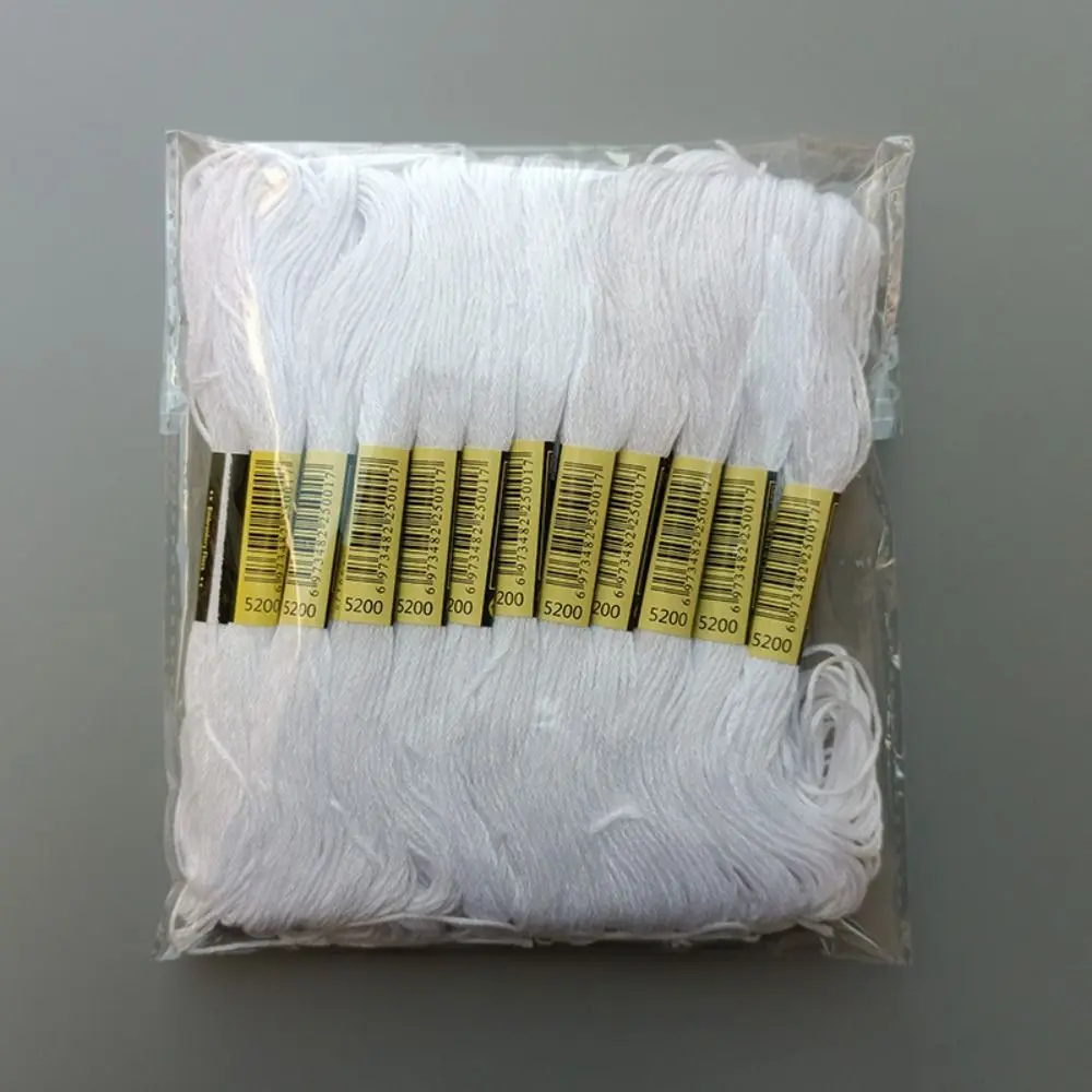 Unique Cross Stitch Thread Craft Gradient Color Embroidery Thread Polyester Cotton 24 Pieces /8 Meters /6 Strands Sewing Tool