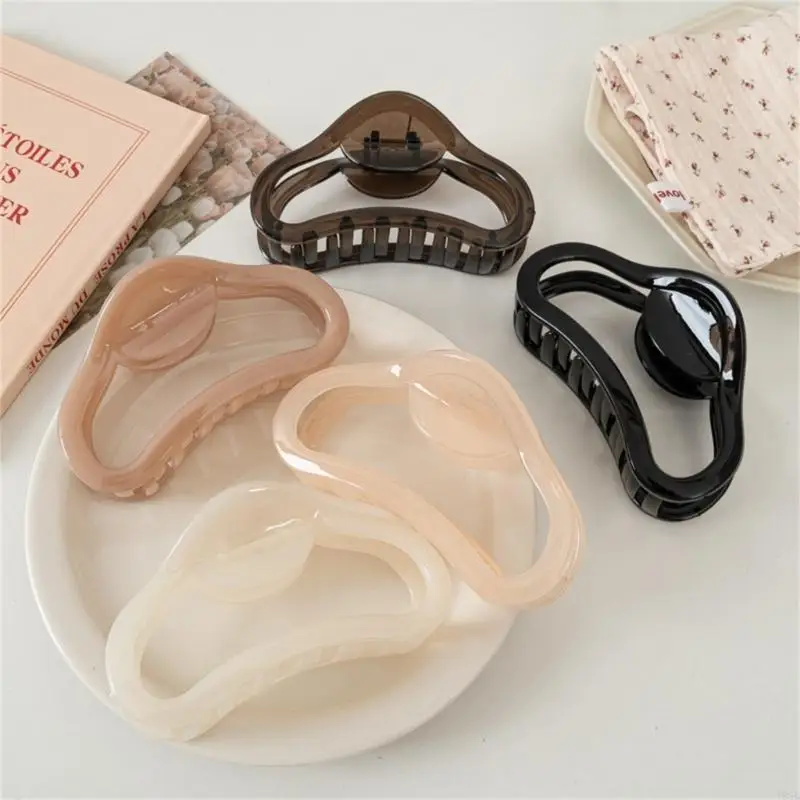 

195E Jelly Translucent Color Claw Clip Hair Claw for Women Girl Hair Clamp Jaw Clip Elegant Hair Clip Hair Shaping Headwear