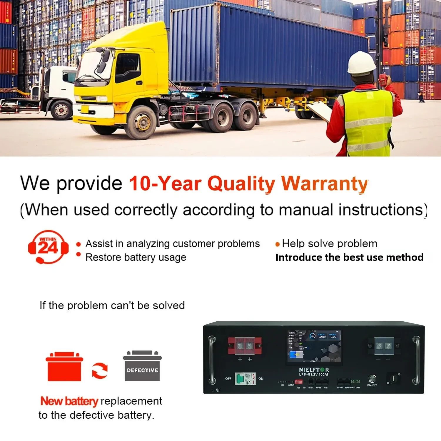 48V 100Ah LiFePO4 lithiová baterie s kapacitou 5,12 kWh, serverová baterie s Bluetooth a Wifi pro offline solární systém PL Stock - náhled 6