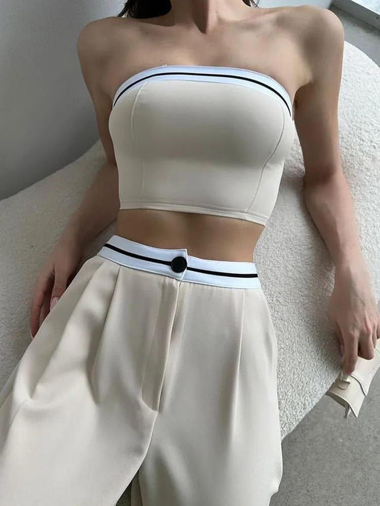 Summer Two Piece Pants Set Tank Top+High Waist Wide Leg Long Pants Casual Set Women's New Spicy Girl Outwear Sports Two Piece