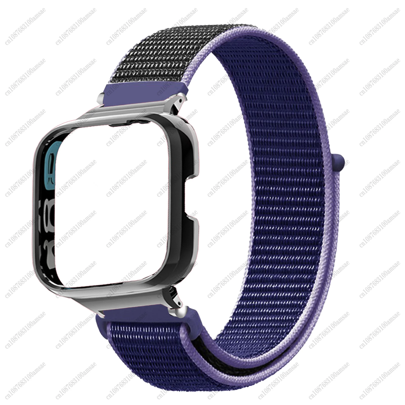 Funda de Metal y correa de nailon para Xiaomi Mi band 8 Pro, pulsera elástica ajustable, correa de reloj para Xiaomi Redmi Watch 4