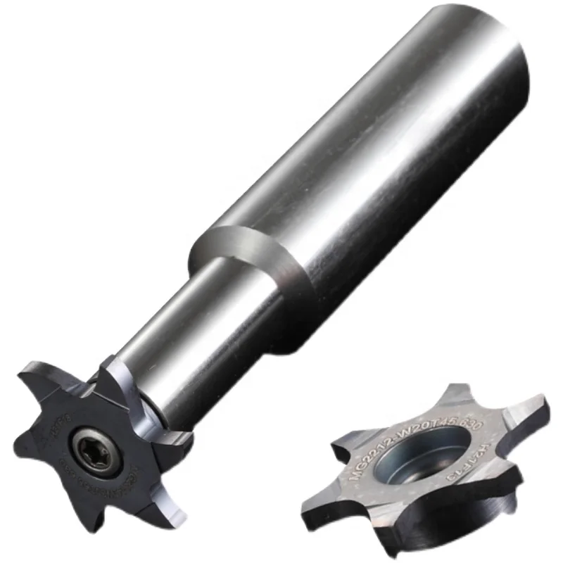 T Slot Milling Cutter, Three Sided Edge Milling Cutter, Convertible Blade Modular Replacement Blade Mill STOCK
