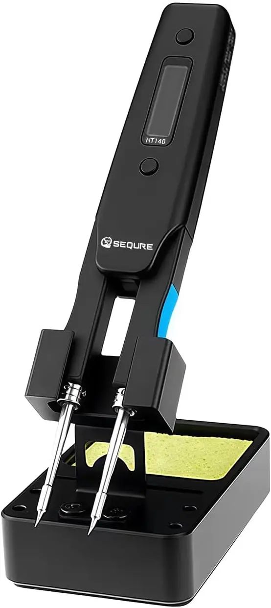 

HT140 2-in-1 Portable Soldering Iron Kit, 2s Fast Heat, 122-932℉, 3 Preset Temp, Smart Digital for SMD Micro Soldering