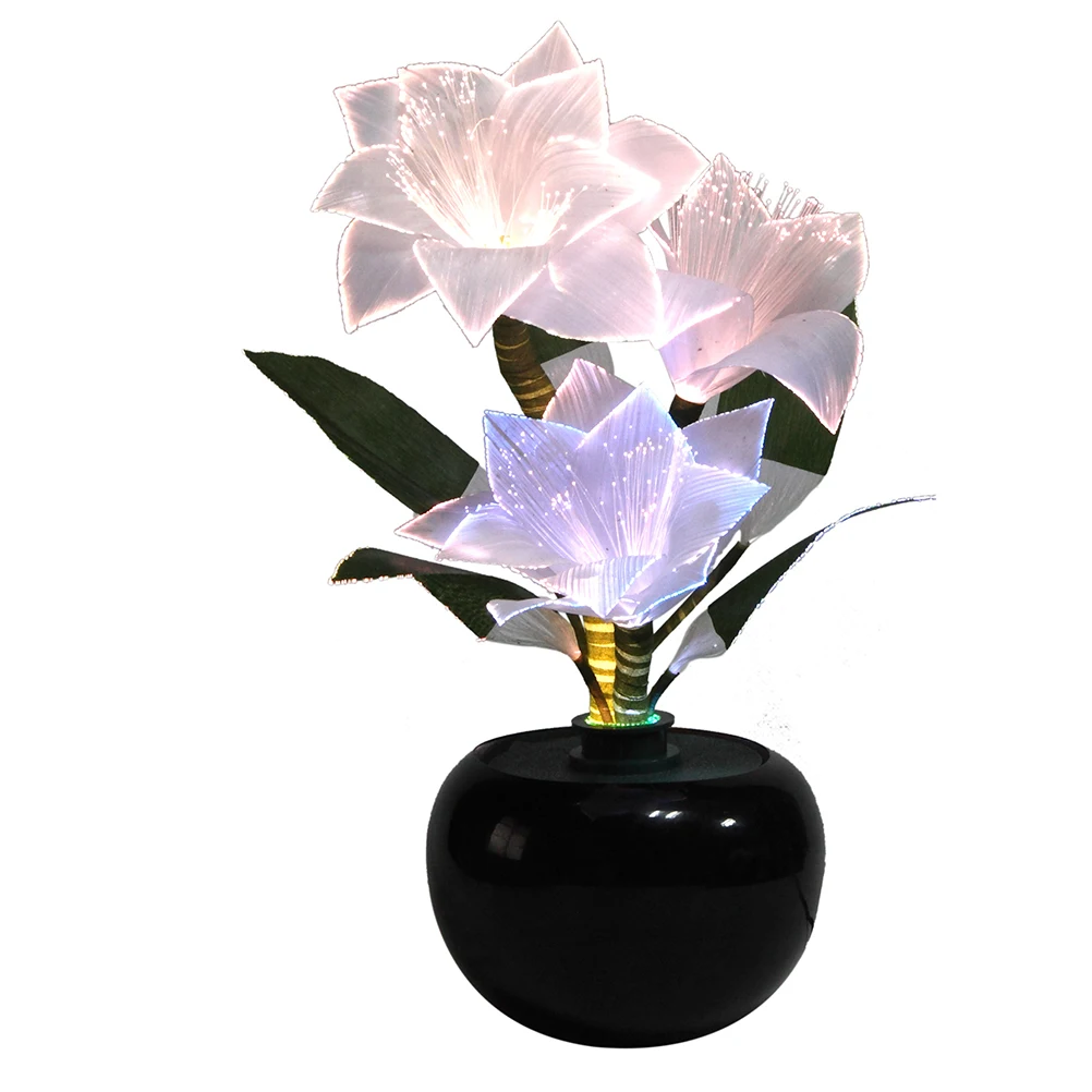 

Fiber Optic Flower Pot Light Decoration Simulation Lamp Artificial Home Decorative