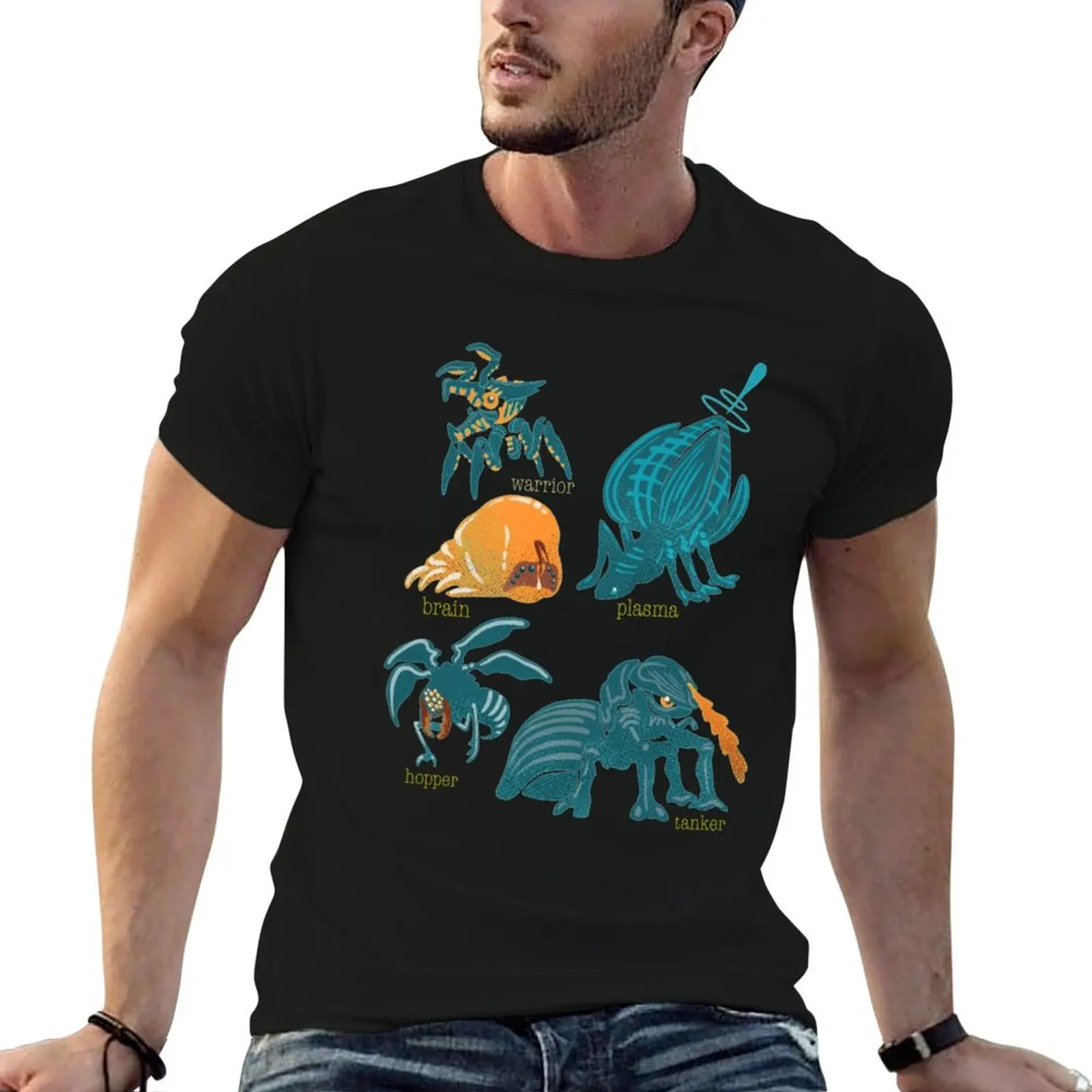 

Starship Troopers Bugs T-Shirt cotton t shirts man 100% t shirts for man graphic tees T-Shirt