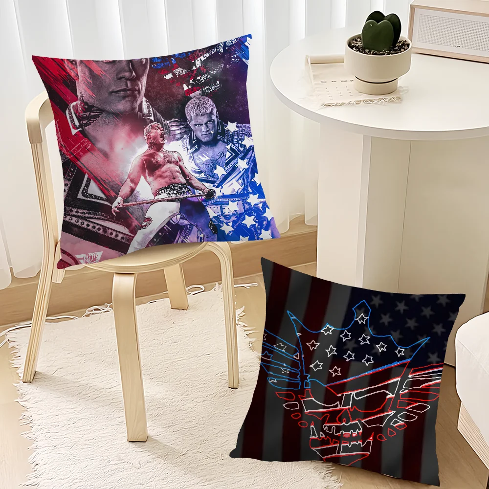 C-Cody R-Rhodes cushion cover Living Room Accent Couch Back Support Square Lounge Restful Nap Companion Pillow Case