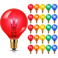 G40 Multicolor Replacement Lamp Bulb E12 7W Globe Tungsten String Light Bulbs 220V For Patio Wedding Christmas Decoration