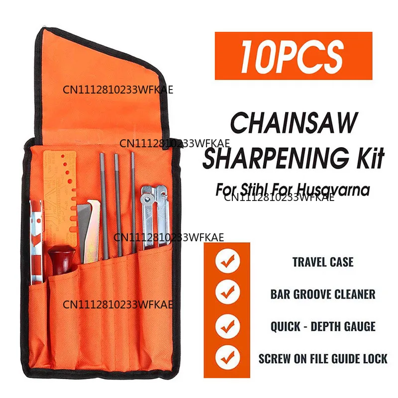 10-Piece Chainsaw File Kit, Electric Chainsaw File Chainsaw Steel