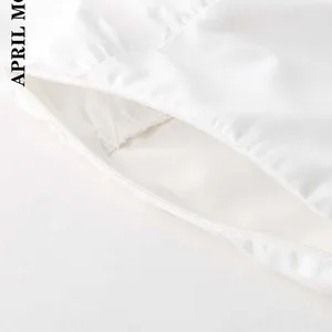 Frauen -Vintage -Hülse -Retro -Bluse, Bauern mit niedrigem Rücken, 50er, 60er Jahre Pinup Baumwolle, lässige weiße Tops, Sommer, 2022 10 Hauptbauernverkleidungskleidung - №10