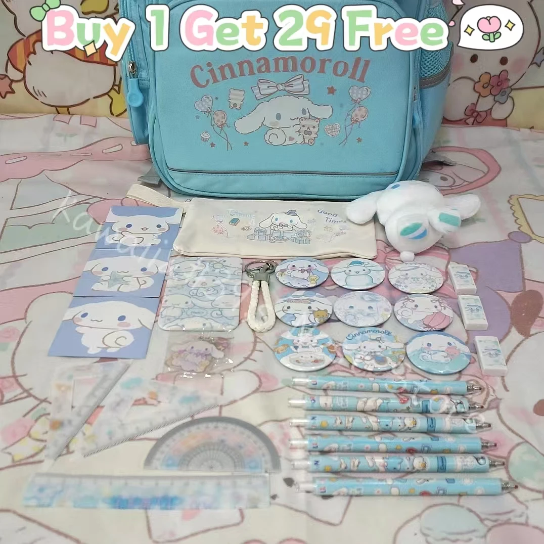 Cinnamoroll Primary school students Mochilas Aestethic schoolbag Kuromi My Melody Hello Kitty girls spine protection backpack