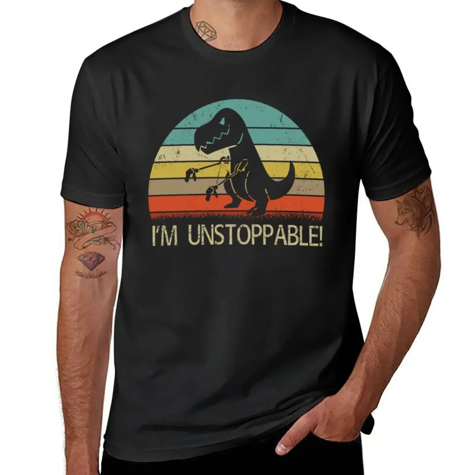 I'm Unstoppable T Rex T-Shirt vintage clothes tops black t shirts for men tshirts for mens designer clothing new in tops & tees