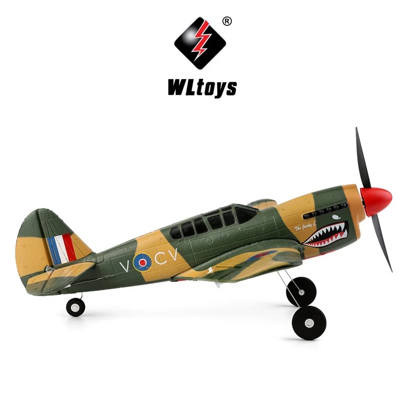 WL TECH XKA220 4채널 RC P-40 전투기 2.4GHz RTR EPP 워버드 글라이더 스케일 비행기 (장난감 및 취미용, 즉시 비행 가능 모델)