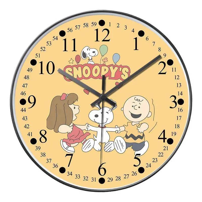 Snoopy animation peripheral simple fashion wall clock upgraded silent movement home living room restaurant clock children's room