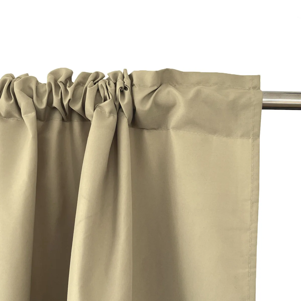 2PCS, Solid Color Simple Rod Pocket Light Filtering Curtains, Suitable For Living Room, Office Home , Bedroom Decoration