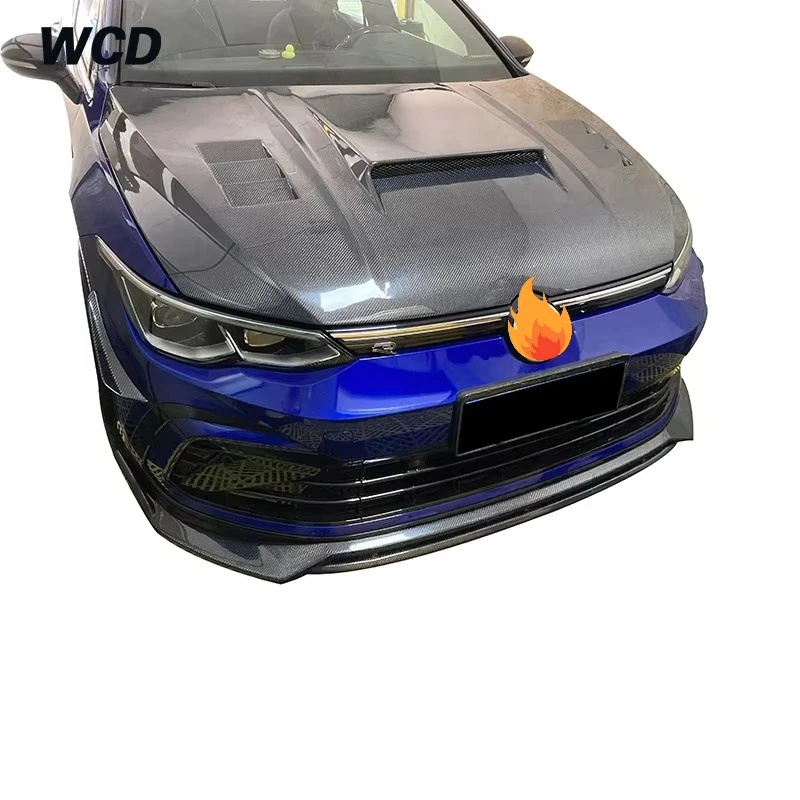 

Для VW Golf 8 Pro GTI R капот из углеродного волокна WCD Style Body Kit 2020-2022 MK8