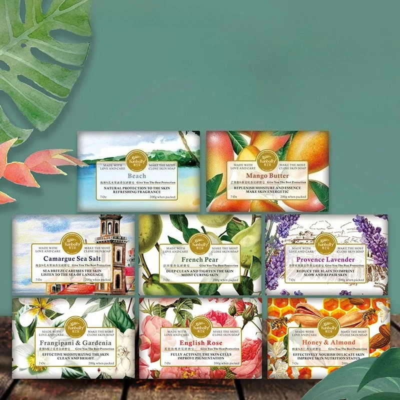 200g Hanbolly Soap French Fragrance, Rich In Natural Essential Oils, Gently Moisturizes The Skin, Cares For Skin Health Soap