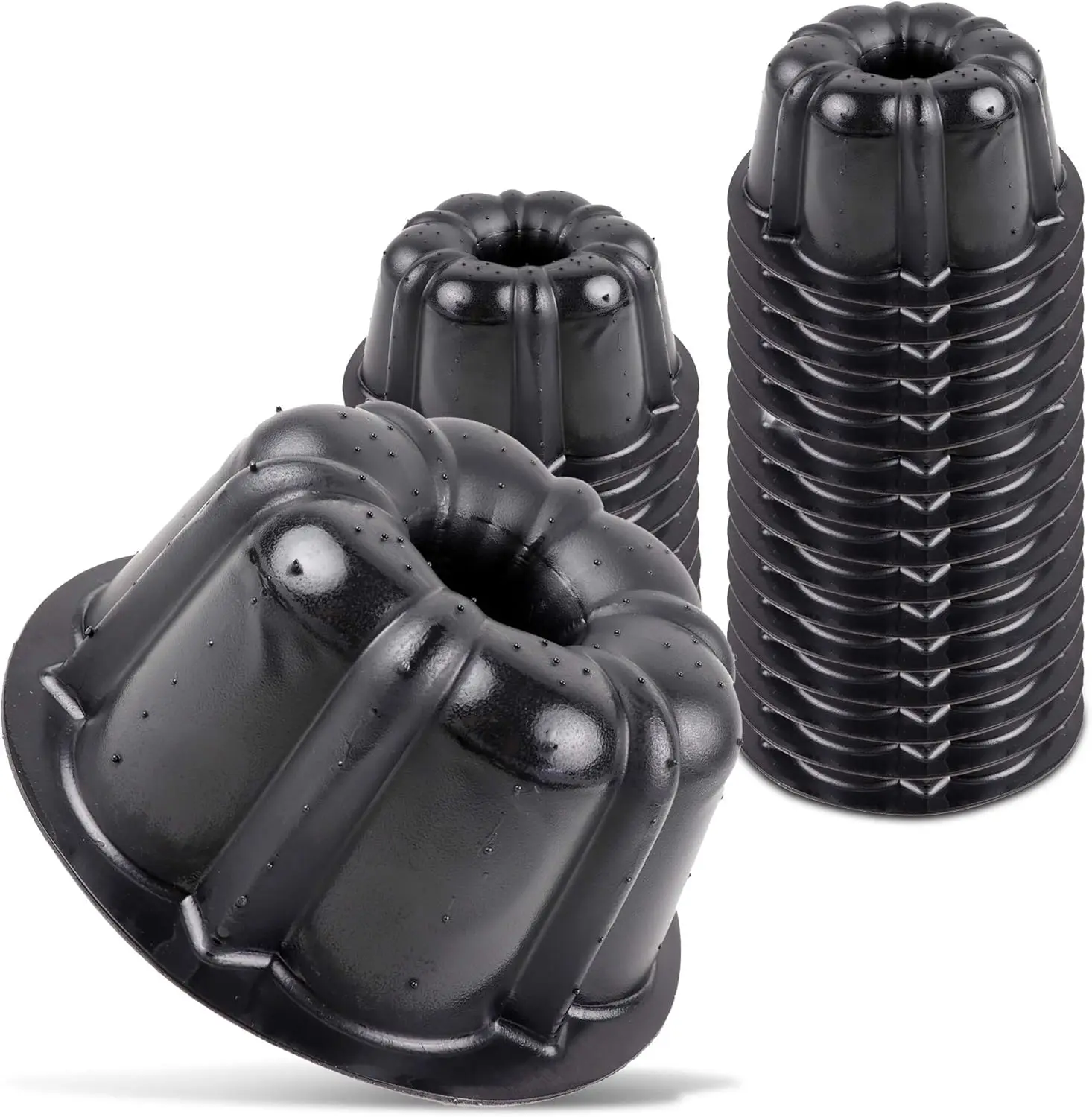 Sartén antiadherente reutilizable para moldes de flanco, paquete de 25 para hornear y congelar, -10 ° F a 375 ° F F F