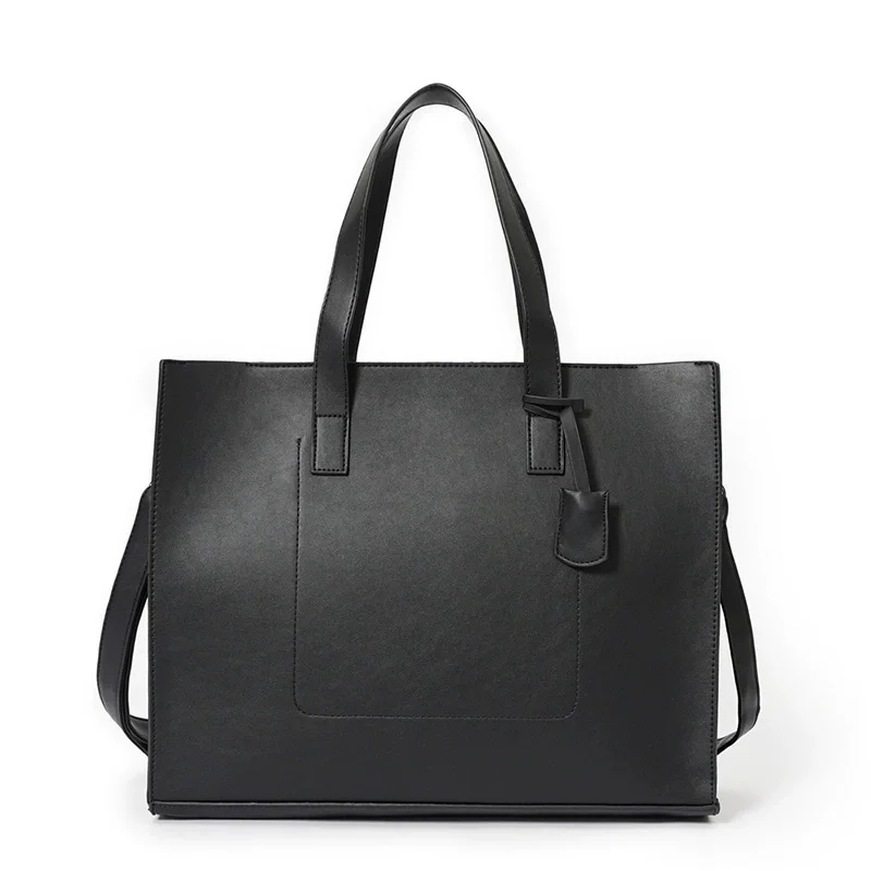 Genuine Leather Men Briefcase Vintage Laptop Handbag Casual Shoulder Bag Large Capacity Messenger for Macbook