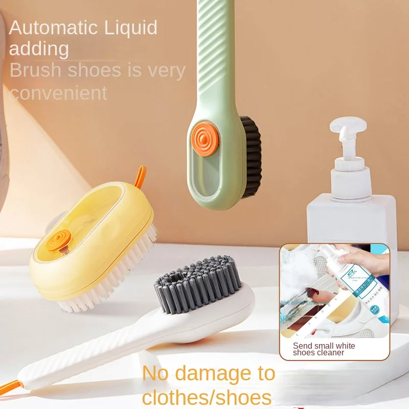 1/2Pcs Fashion Liquid Shoe Brush Multifunctional Cleaning Soft-bristled Clothes Brush Shoe Clothing Board Brush Shoe