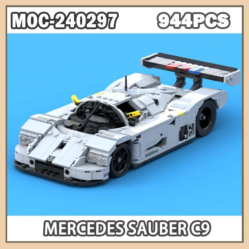 MOC-240297 Mercedes Sauber C9 Building Blocks Model Sports Car Series Speed Champions Creative Gift Puzzle City Car 944PCS