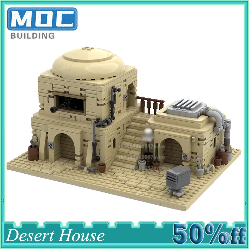 MOC jabba\'s palace Tatooine Architecture Modular Palace Building Blocks Desert City Street View 3D Model Bricks Kids Toys Gift