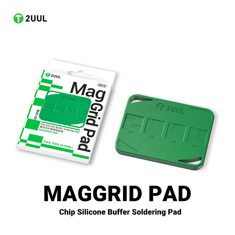 

2UUL BH15 MagGrid Pad Universal Strong Suction U Pad Buffer Chip Solder Paste Silicone Pad for BGA Stencil Planting