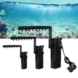 EU Plug Aquarium Fish Tank Oxygen Increasing Pump Low Level Water Submersible Water Filter Pump Turtle Tank Filter